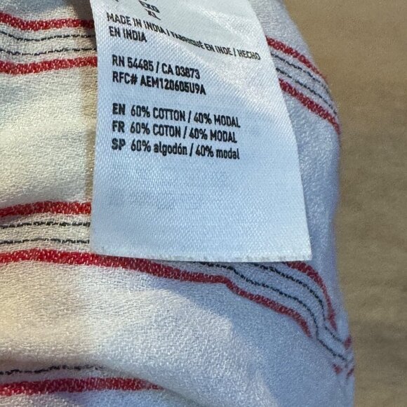 American eagle striped ruffled tube top cropped red white size XL - Picture 10 of 10